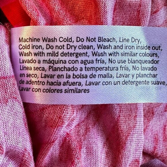 Lascana x VENUS Tiered Maxi Dress Pink and Red Abstract Stretch V Neck Size Med - Picture 11 of 12